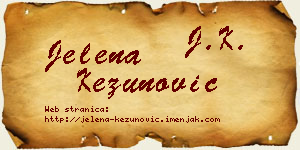 Jelena Kezunović vizit kartica